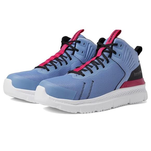 NIB Timberland Women's Setra Pro Mid Comp Toe Lace Up Work Sneakers Size 11 Blue - Picture 1 of 9